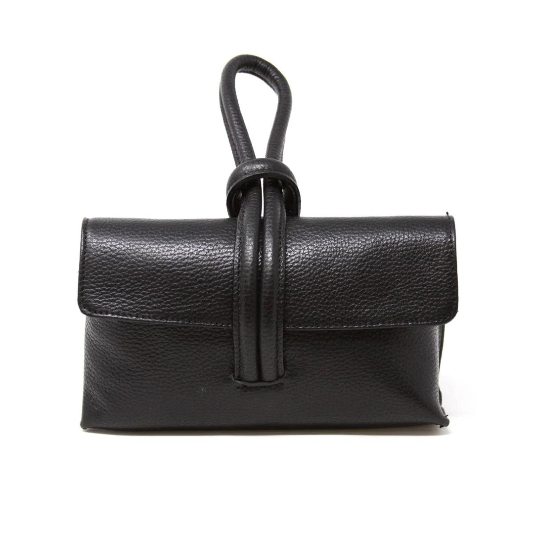 German Fuentes/NF Fashion Group leather coloful clutch tres chic womens gift boutique black crossbody strap