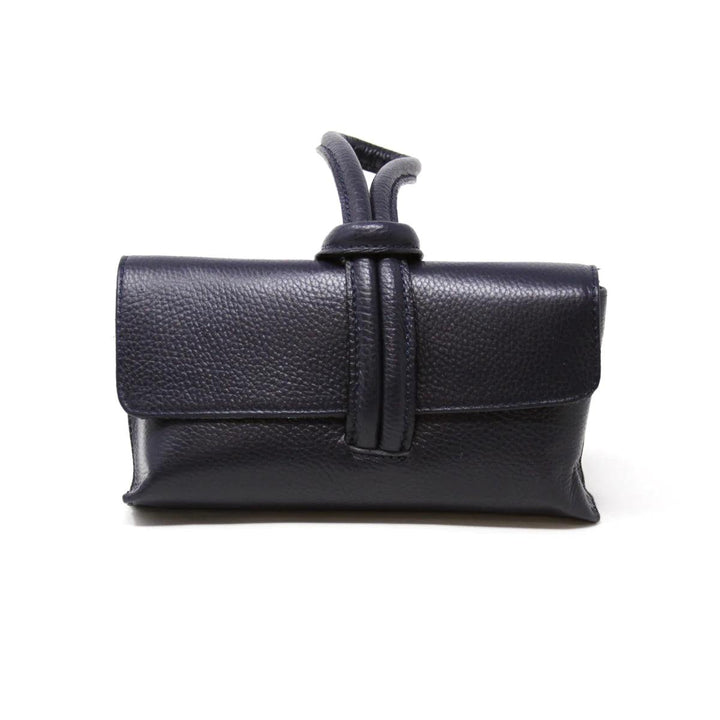 German Fuentes/NF Fashion Group leather coloful clutch tres chic womens gift boutique navy crossbody strap