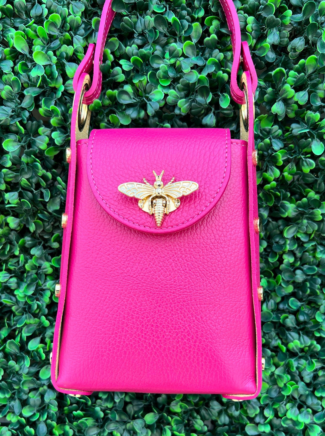 top handle bee purse tres chic houston leather mini bag pink