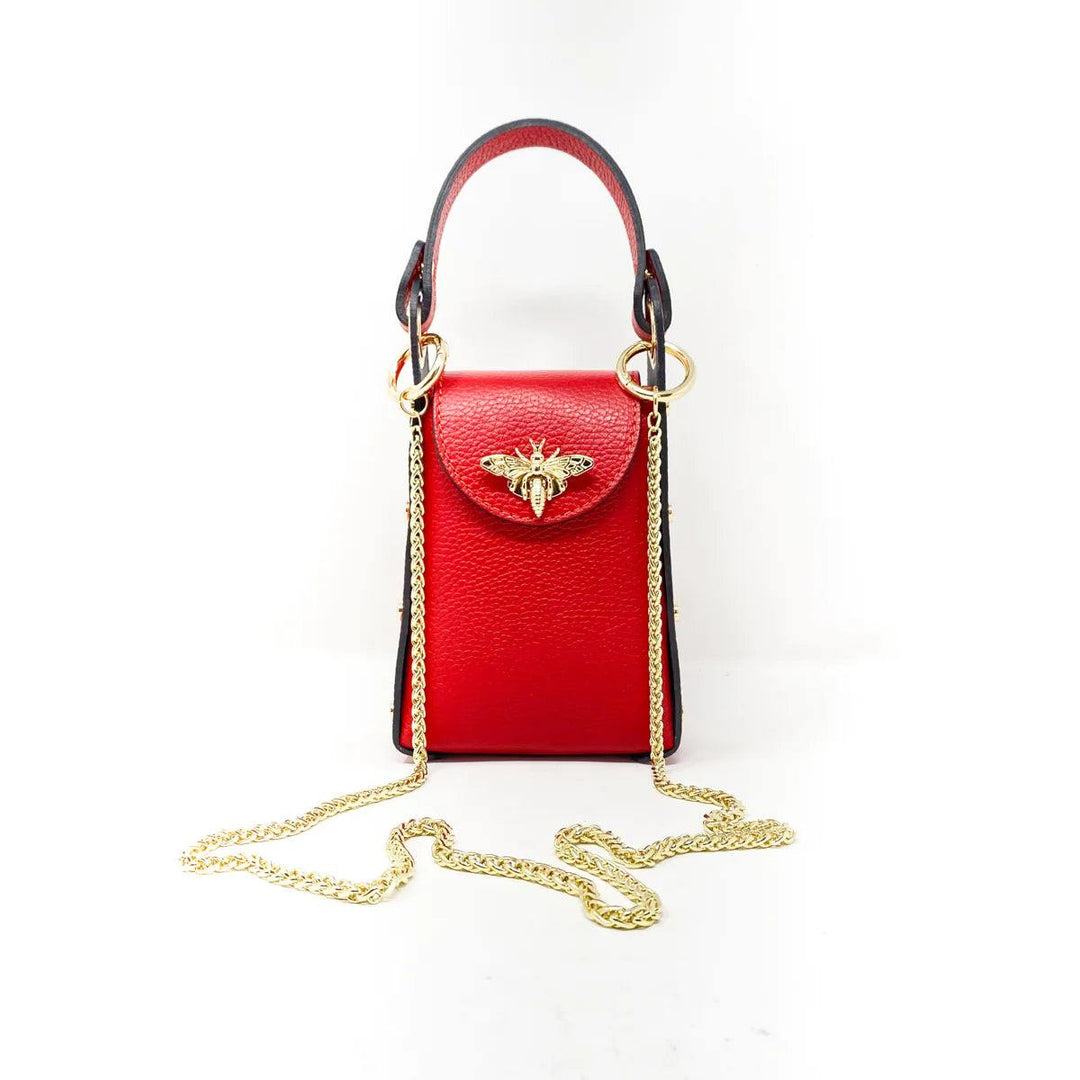 tres chic boutique bee clasp leather purse womens gift ideas