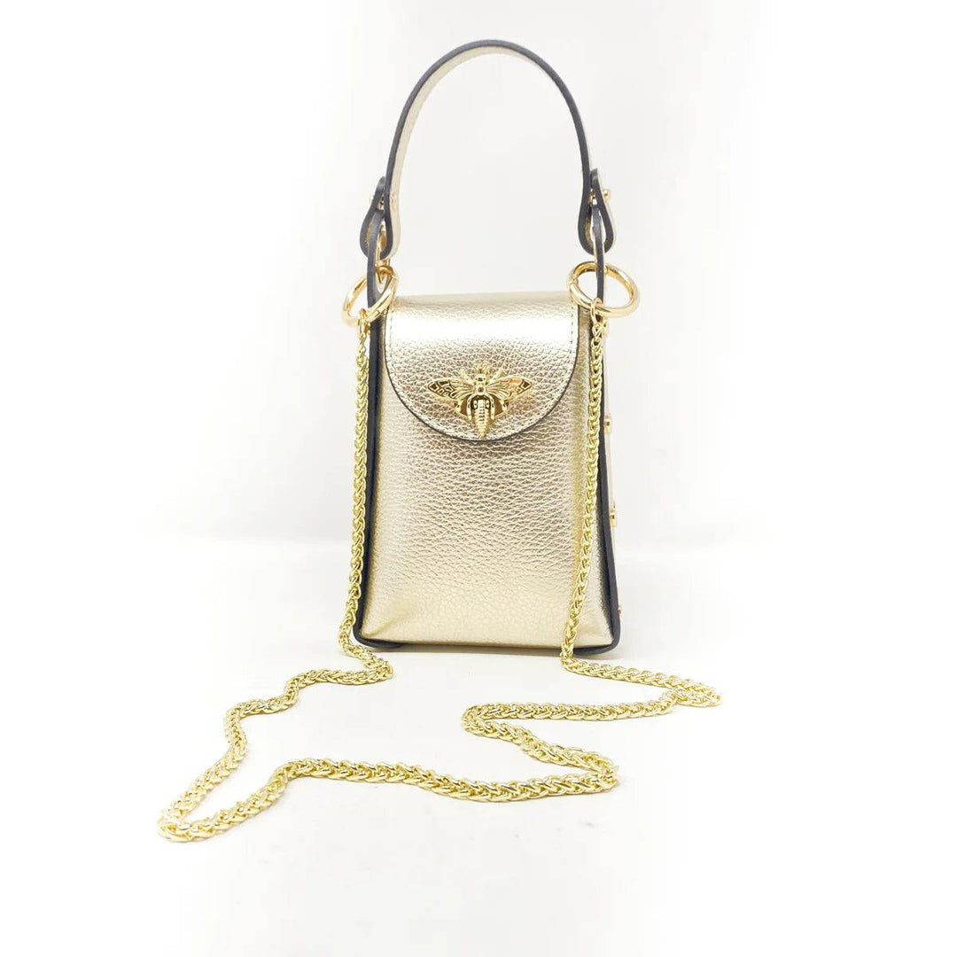 tres chic boutique bee clasp leather purse womens gift ideas