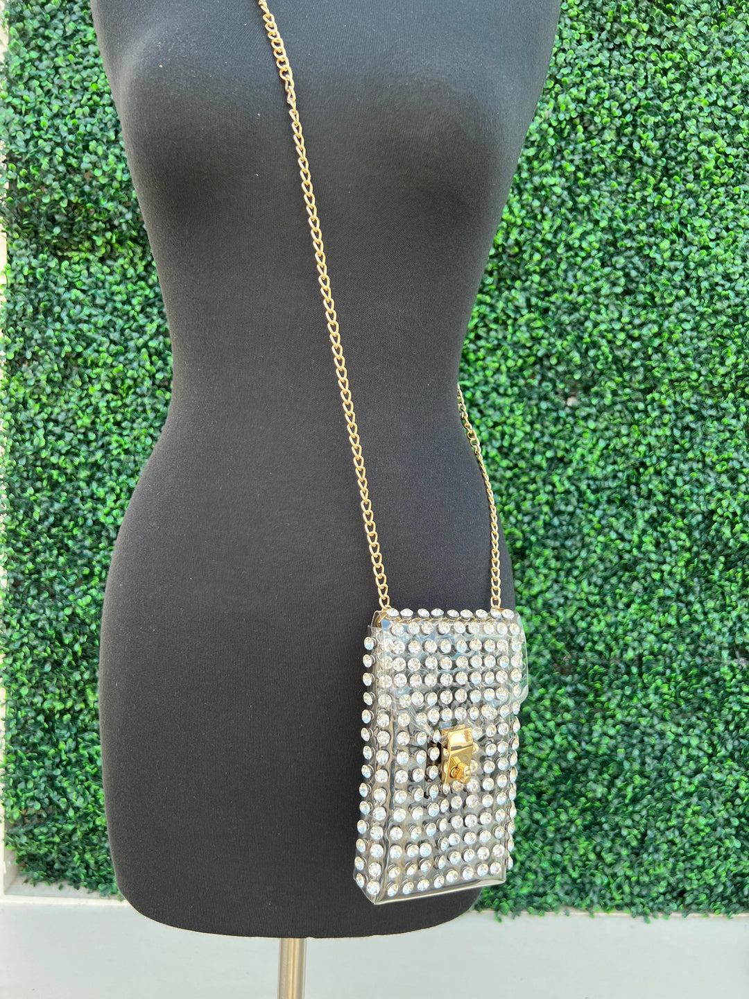 fancy clear bag fanny pack for event or game day gold crossbody