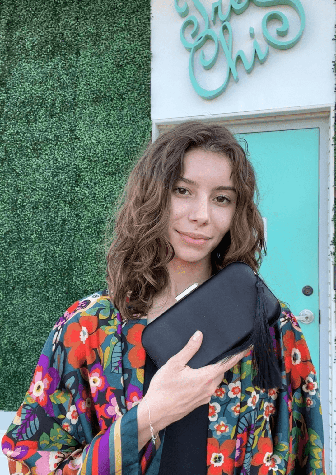 black satin clutch with crossbody strap