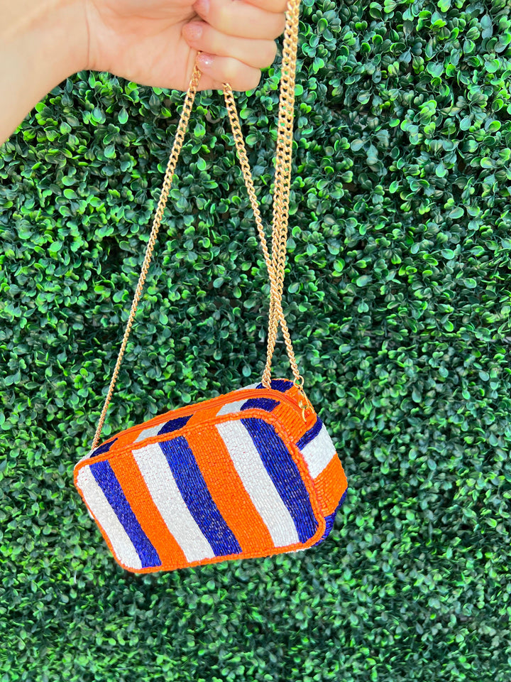 tres chic houston Astros beaded clutch gift shop women&