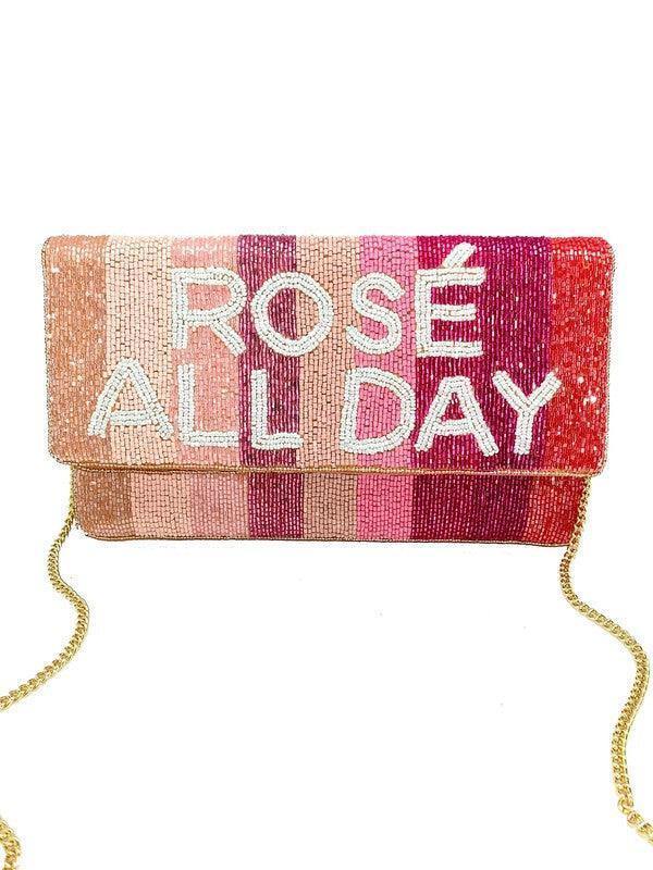 Rosè All Day Beaded Clutch - Très Chic