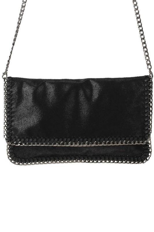 Chain Foldover Clutch - Tres Chic Houston