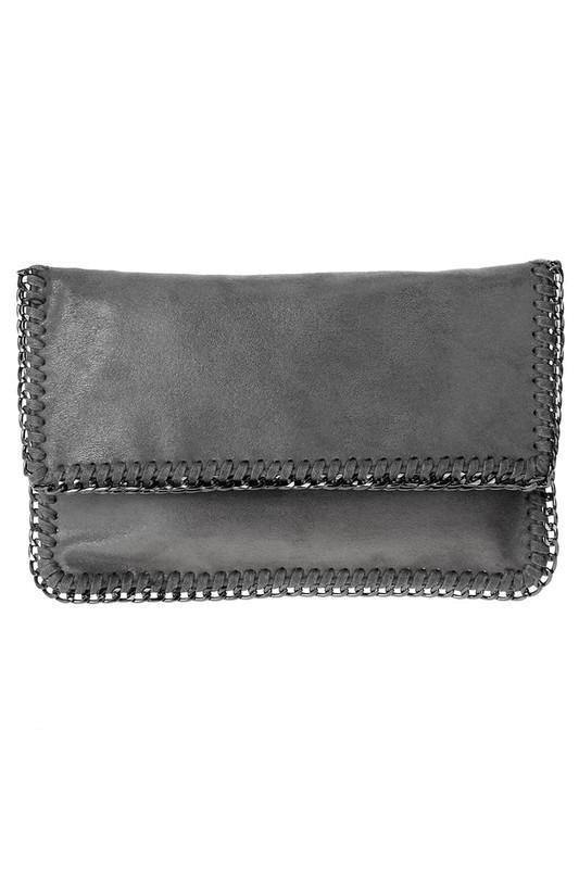 Chain Foldover Clutch - Tres Chic Houston
