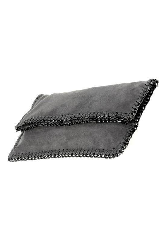 Chain Foldover Clutch - Tres Chic Houston