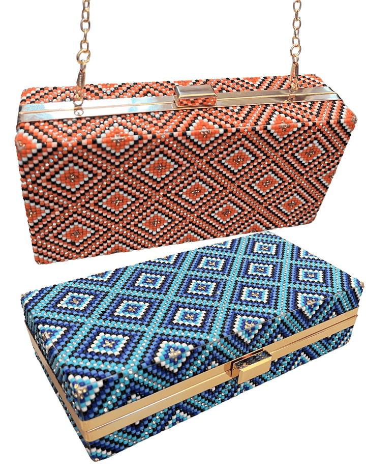 Vivid Colorful Printed clutch for cocktail events