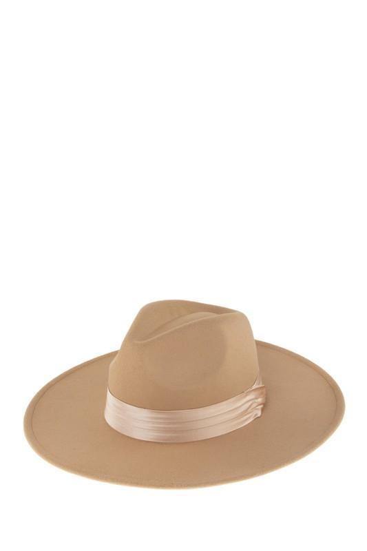 Felt Fedora with Satin - Tres Chic Houston