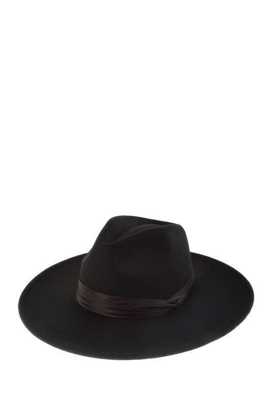 Felt Fedora with Satin - Tres Chic Houston