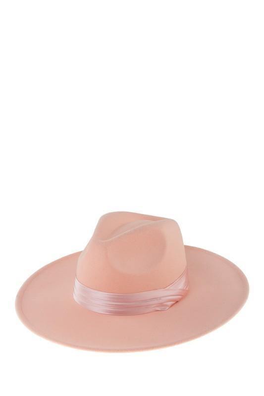 Felt Fedora with Satin - Tres Chic Houston