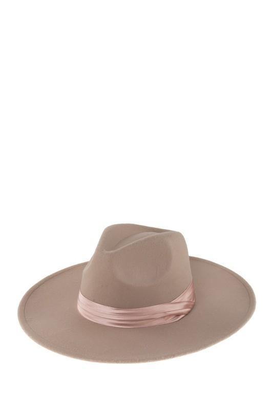 Felt Fedora with Satin - Tres Chic Houston