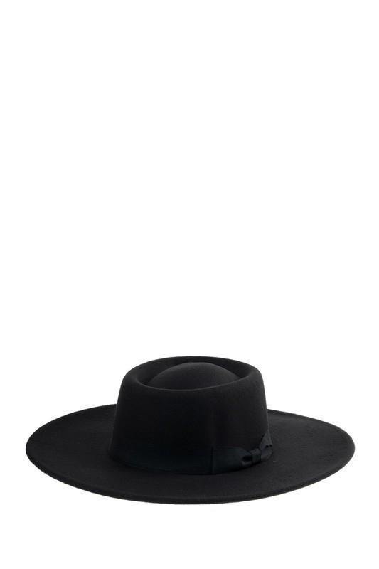 Felt Hat with Satin Band - Tres Chic Houston