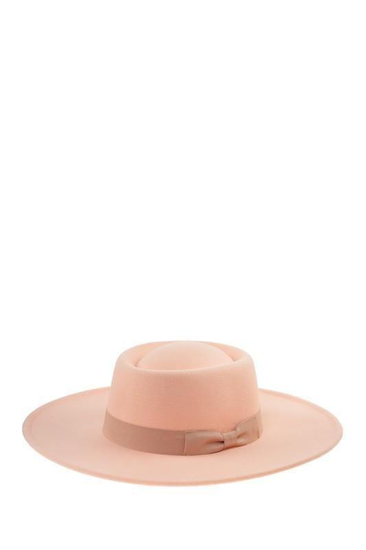 Felt Hat with Satin Band - Tres Chic Houston