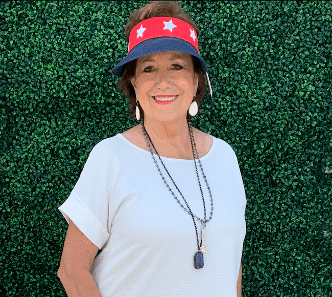 Houstons best Boutique owner wears red white and blue