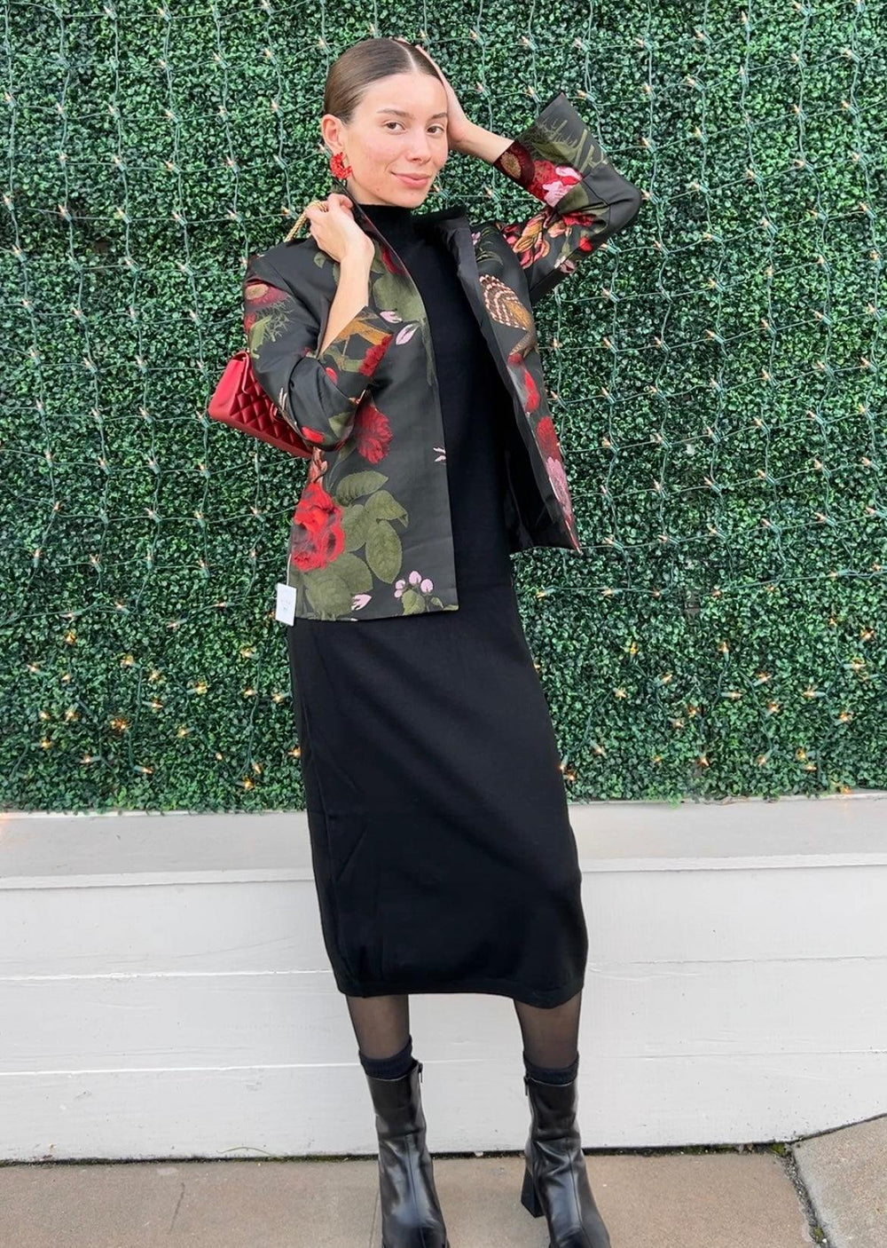 dressy holiday after 5 jacket blazer for women boutique online black with red 