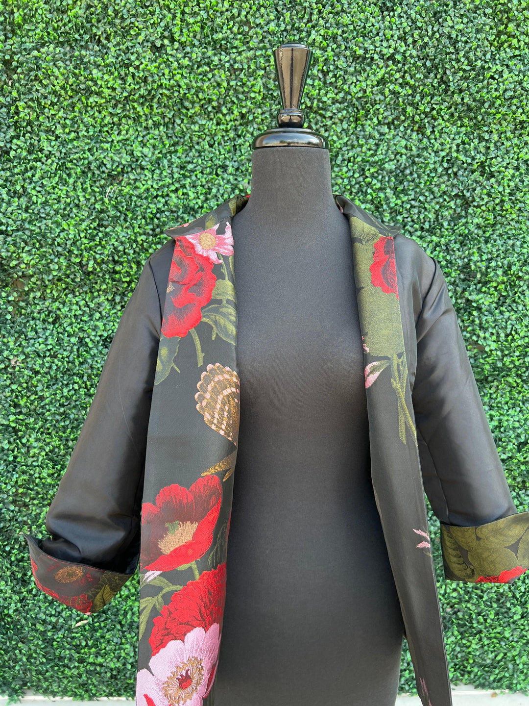 Rose &amp; Bird Print Short Jacket