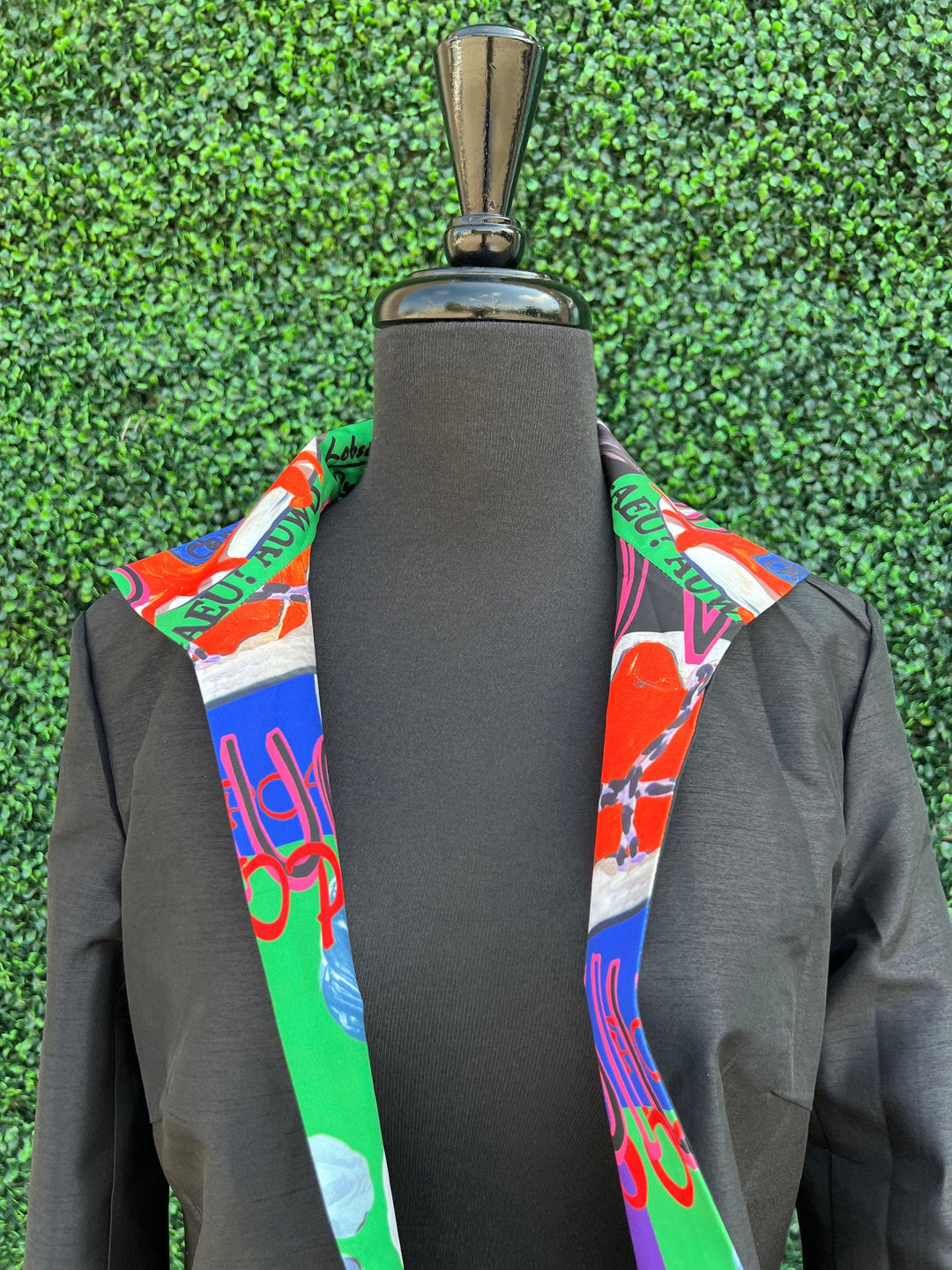 Seafood Print Reversible Blazer