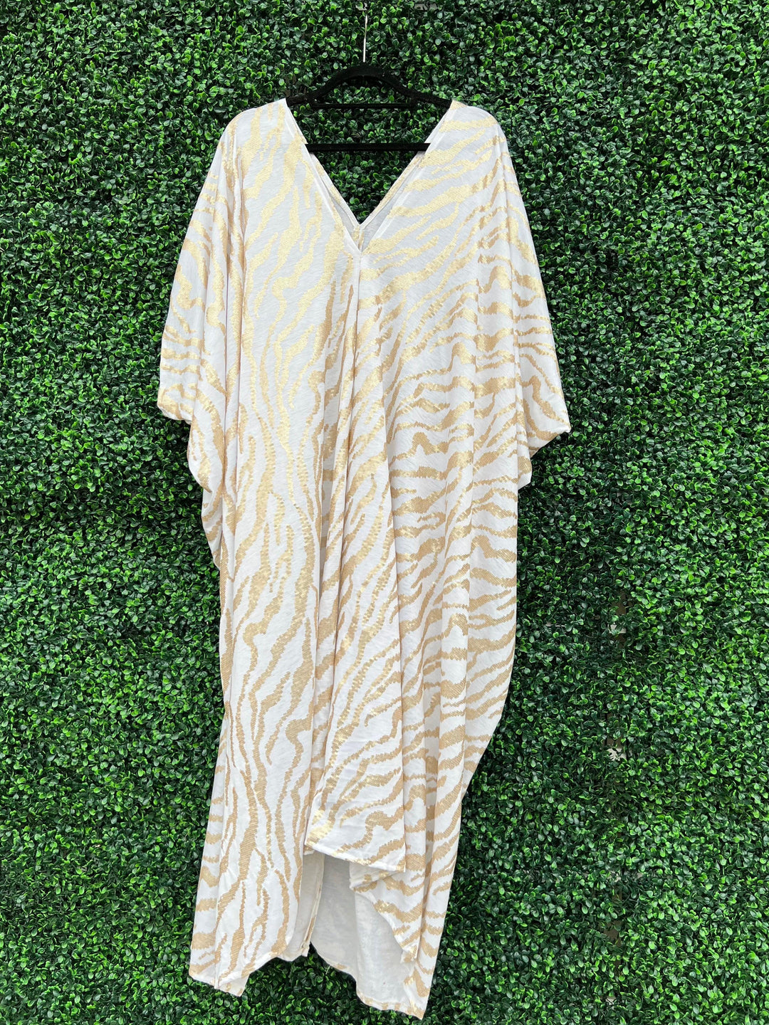 White Tiger Sequin Caftan - Très Chic