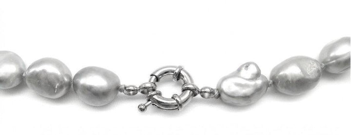 Freshwater Baroque Pearl Necklace w/Crystal Stations (More Colors) - Tres Chic Houston