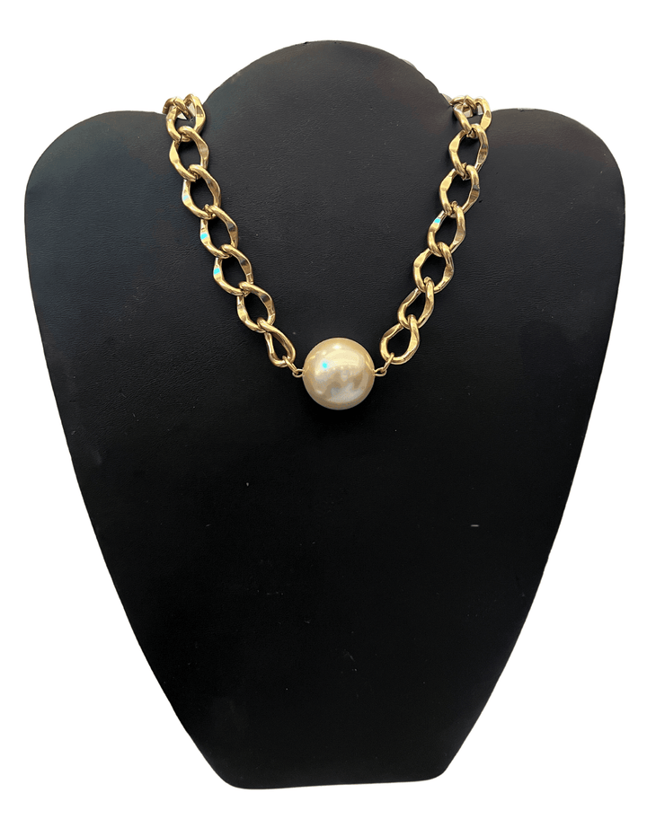 large pearl on gold chain inexpensive statement jewelry near me