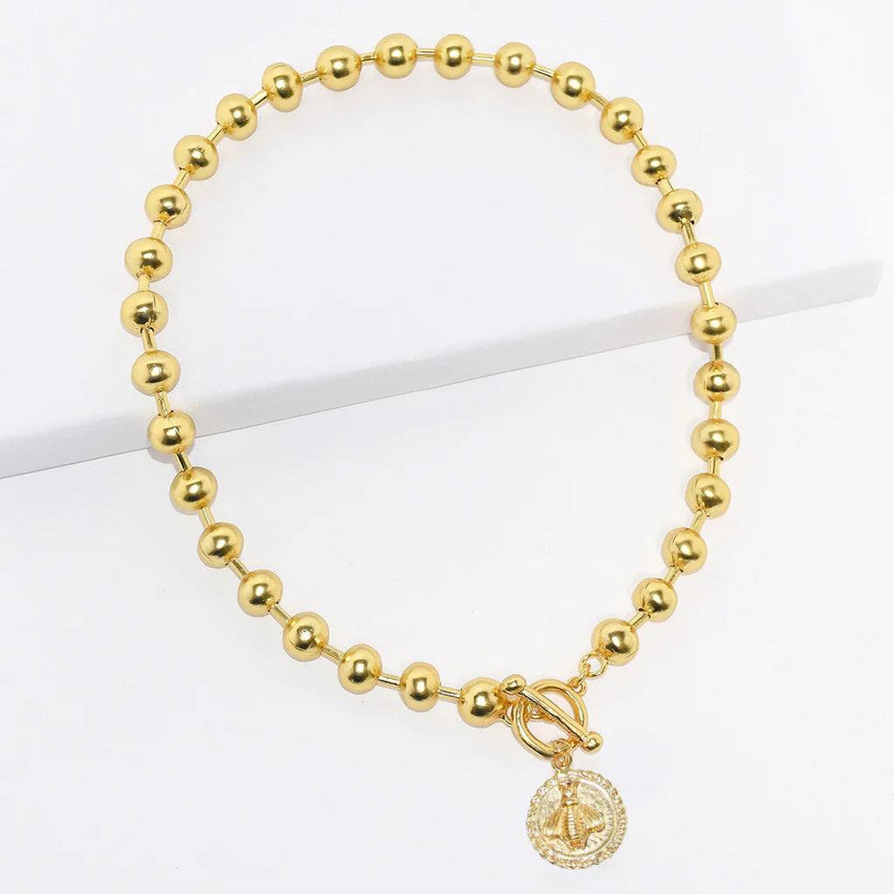 womens online gift boutique bee pendant gold jewelry and accessories short