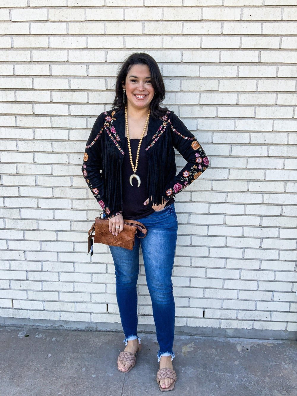 Fringe Embroidered Western Jacket - Très Chic