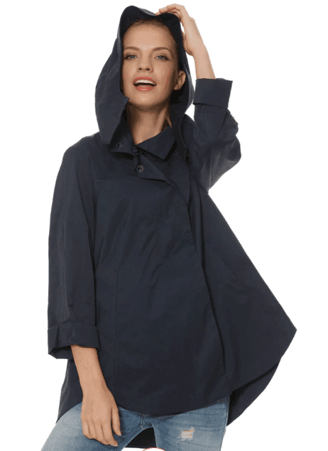 Water Resistant Jacket Zip off hood navy