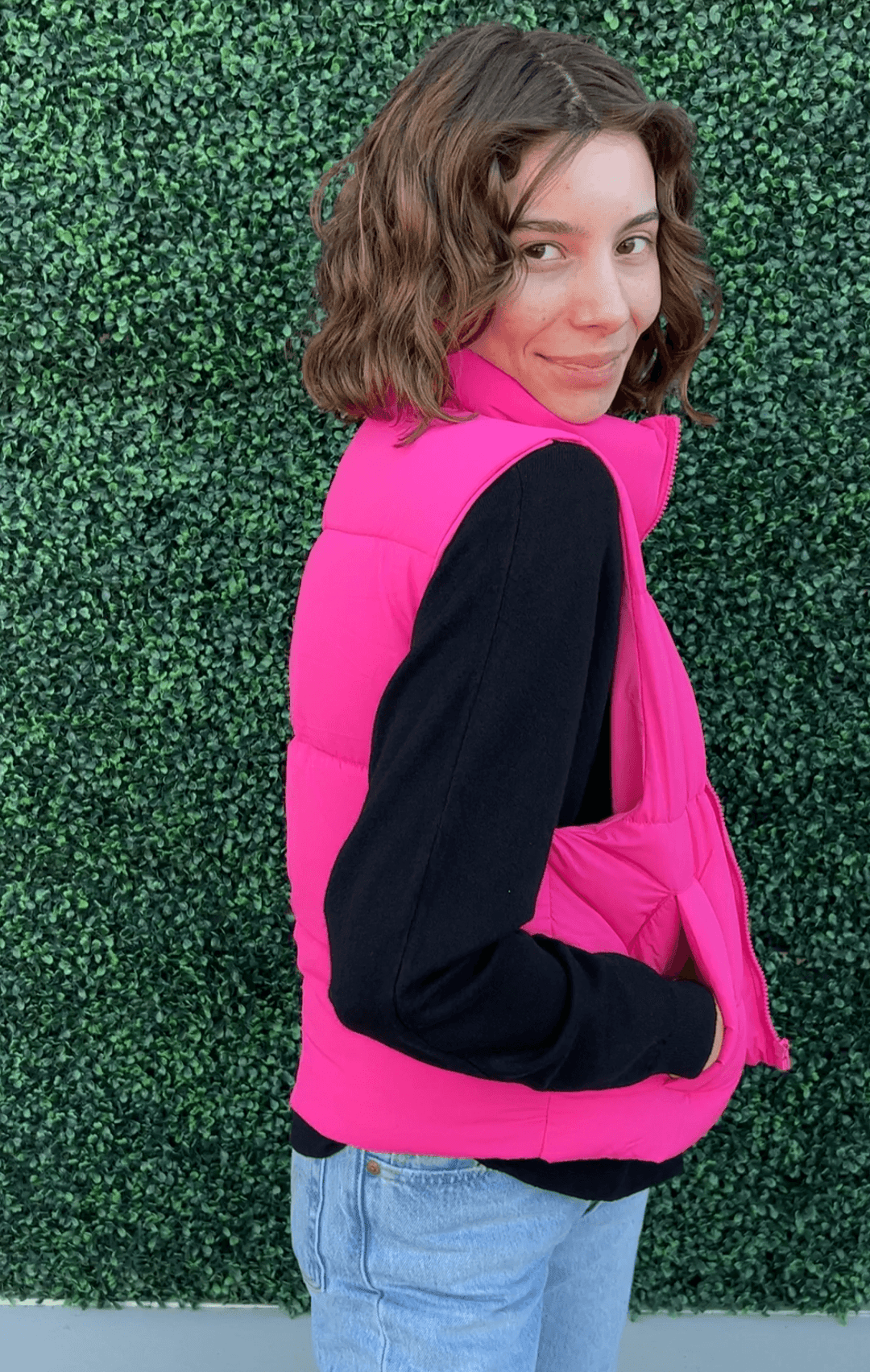 short puffer vest with pockets colorful geegee brand cream gift ideas