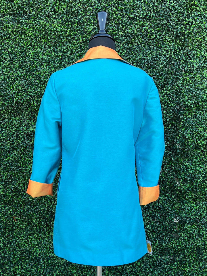 Orange and Turquoise Reversible Jacket