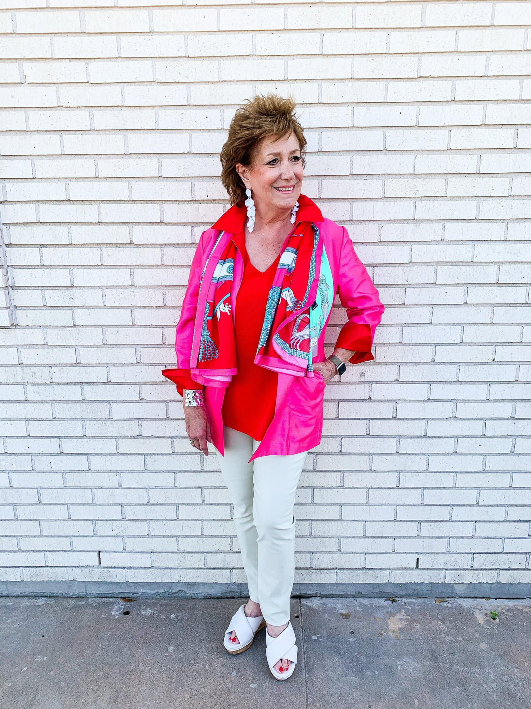 Red &amp; Pink Reversible Jacket - Très Chic