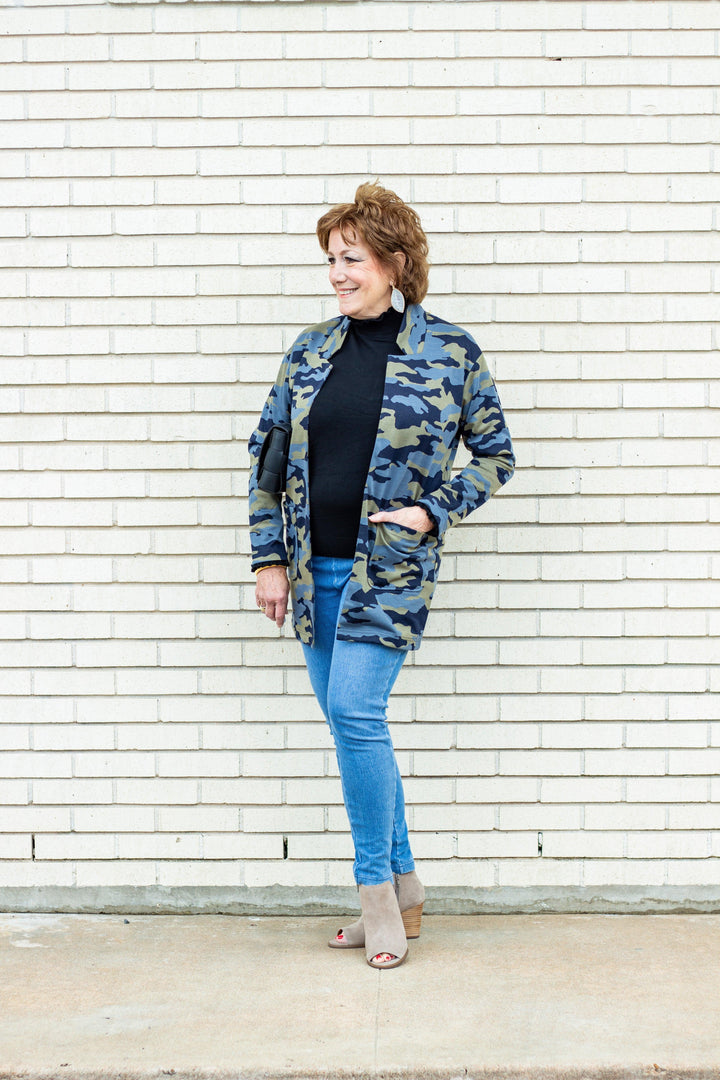 Camo Open Jacket - Très Chic
