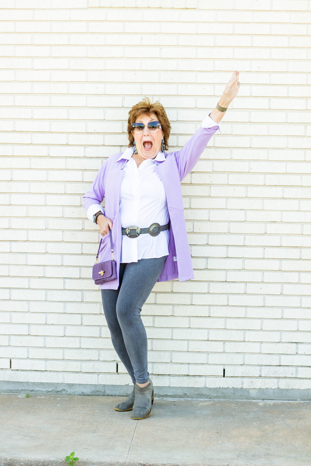 Lilac Fleece Open Jacket - Très Chic