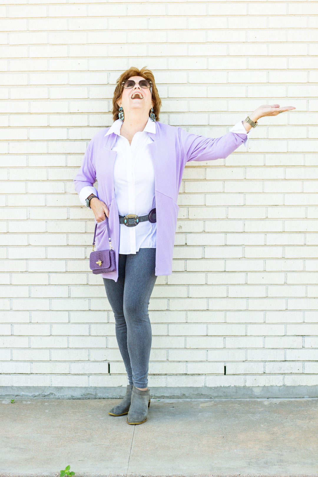 Lilac Fleece Open Jacket - Très Chic