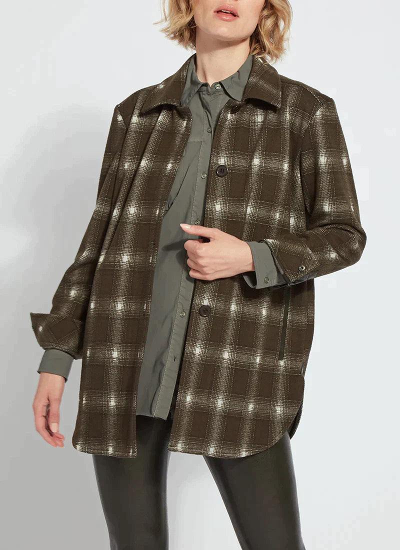 Shacket with leather details to match lysse pants