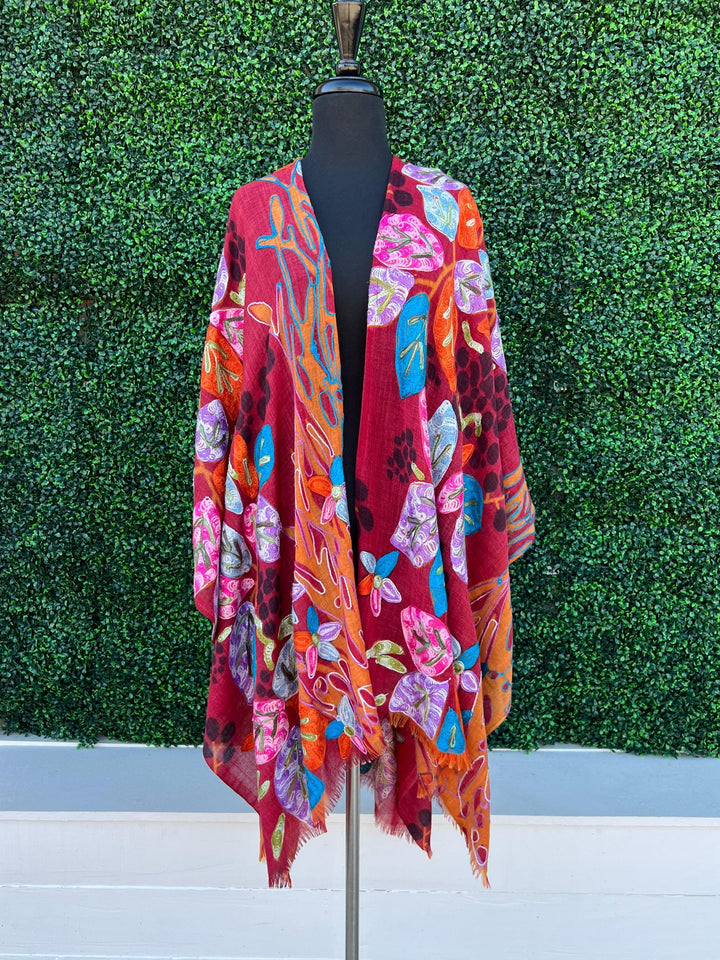 ANU Embroidered San Ramon Ruana