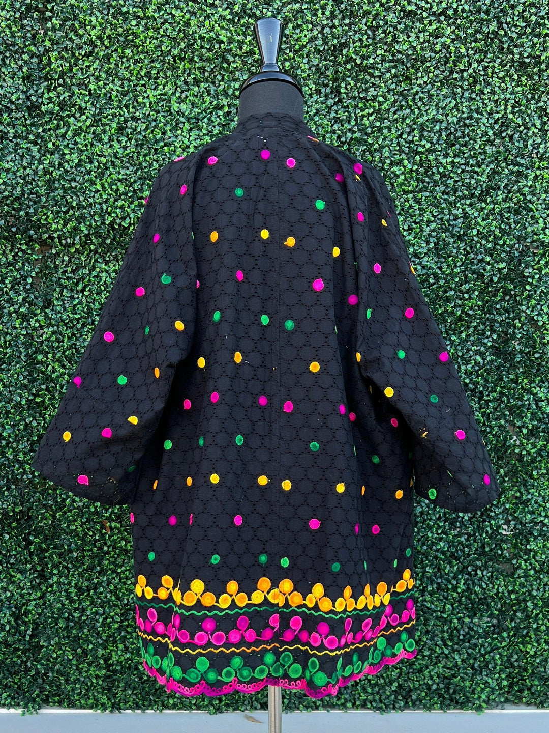 polkadot eyelet jacket spring summer tre chic