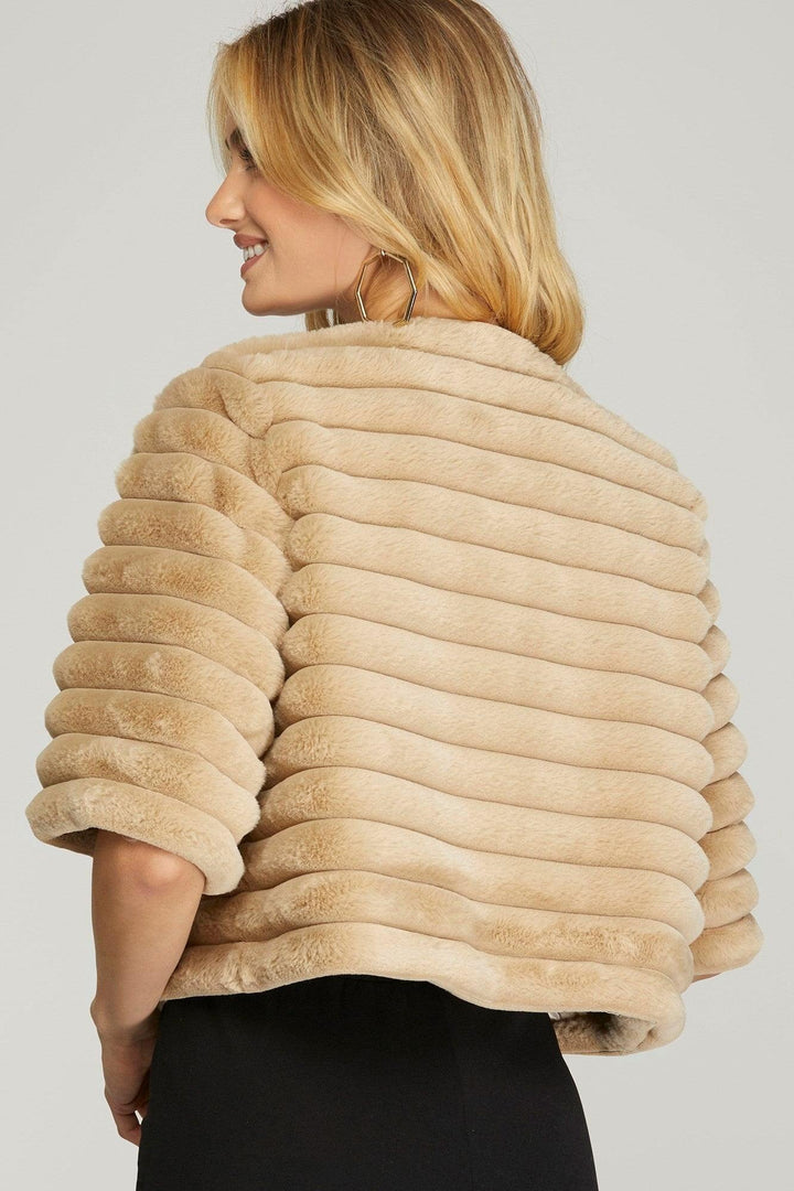 Faux Fur Short Bolero Jacket she and sky brand