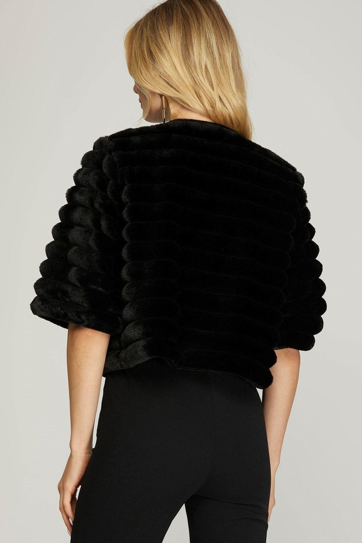 Faux Fur Short Bolero Jacket she and sky brand