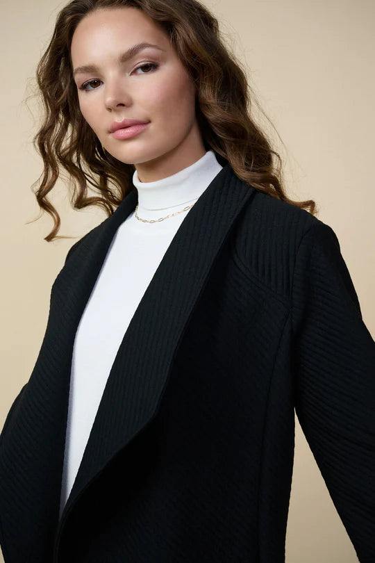 Quilted Knee Length Cardigan womens boutique online