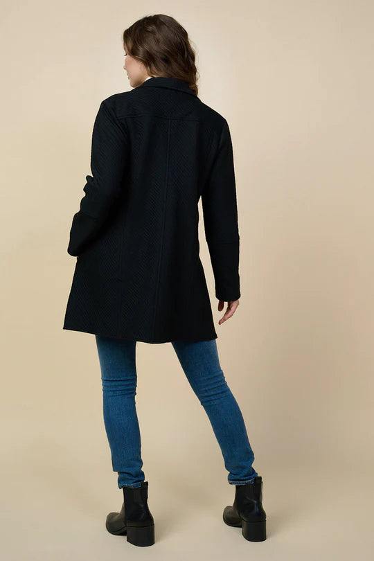 Quilted Knee Length Cardigan womens boutique online
