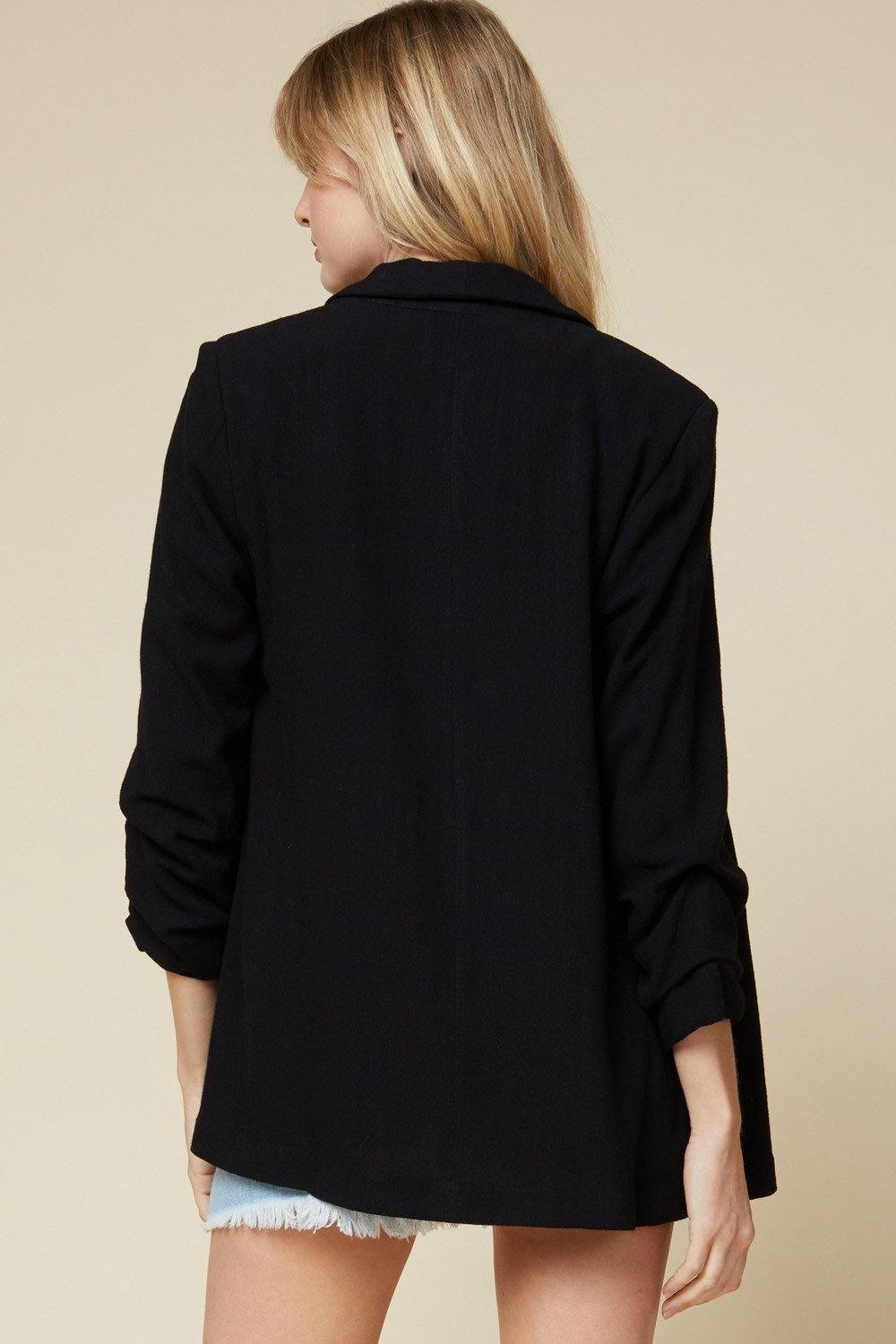 Shirred Blazer Jacket - Tres Chic Houston