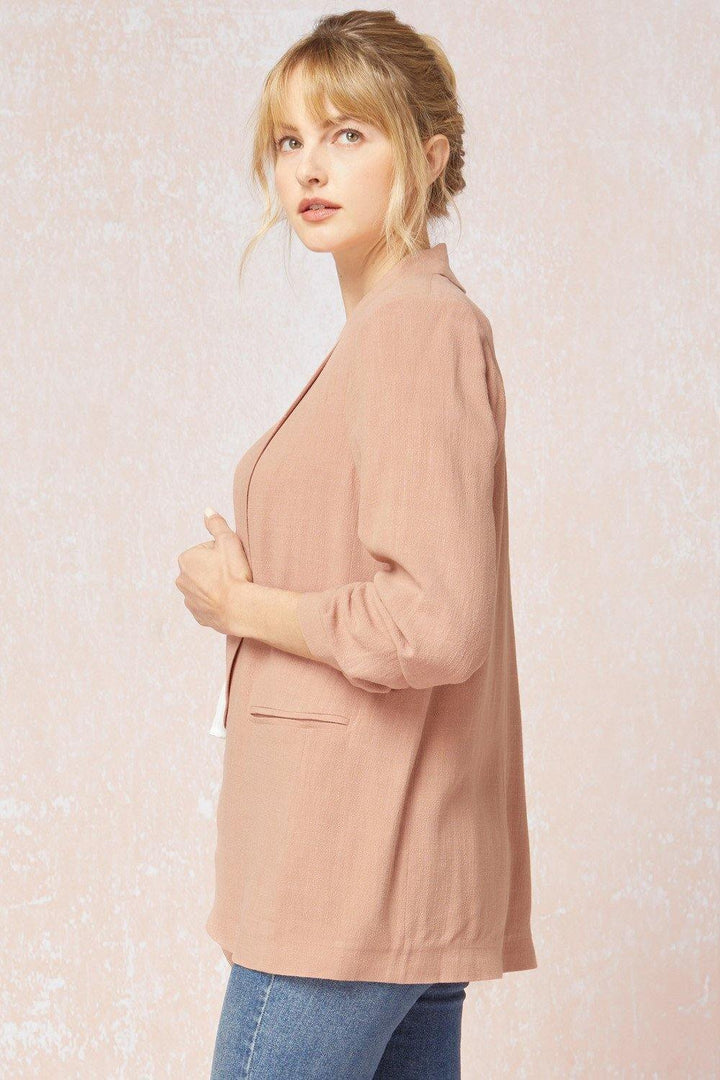 Shirred Blazer Jacket - Tres Chic Houston