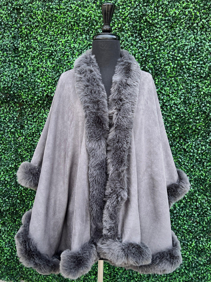 dress stores near me with grey faux fur wrap