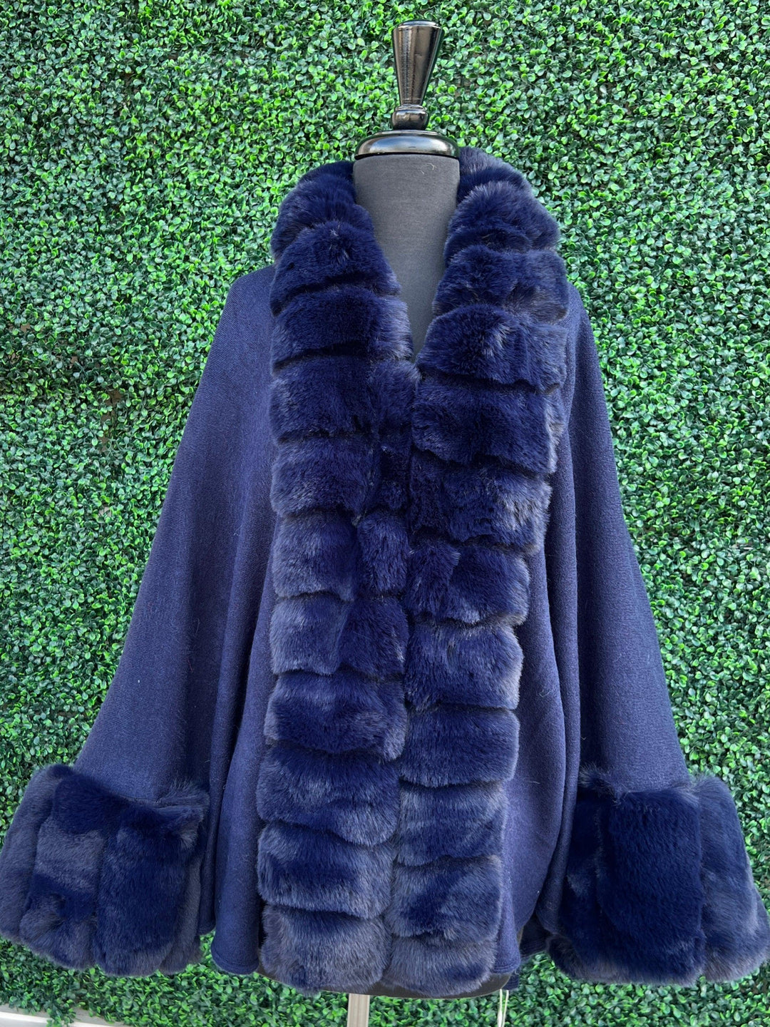 textured deep blue faux fur store like tooties