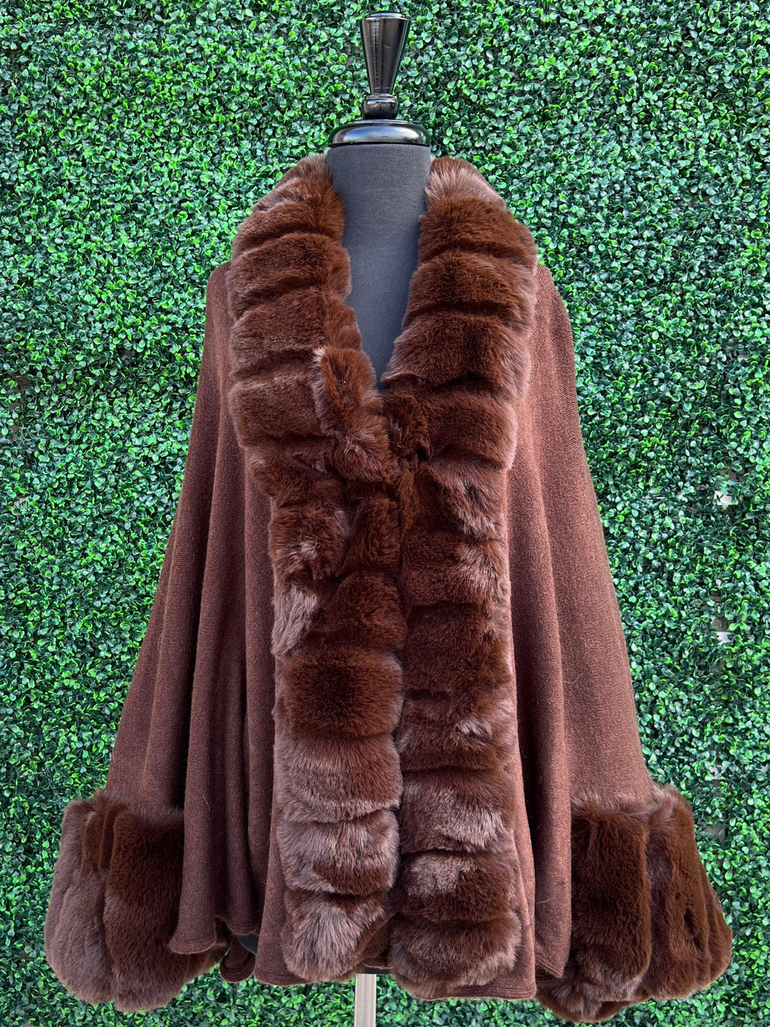 tres chic clothing brown winter shawl