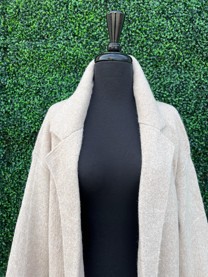 long cardigan with collar