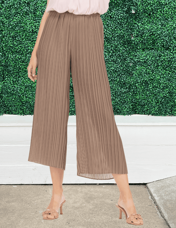 joy joy taupe pleated pants 