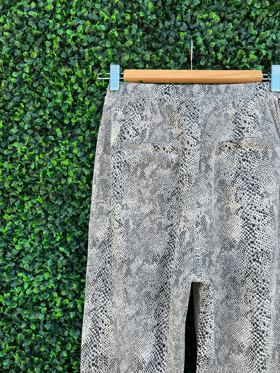 faux pocket dress pant snakeskin
